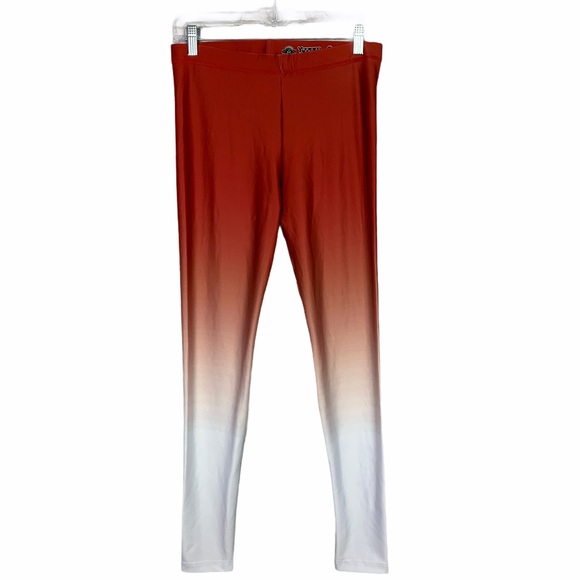 Yizzam Ombré Red White Midrise Stretch Legging NWT - Picture 4 of 8